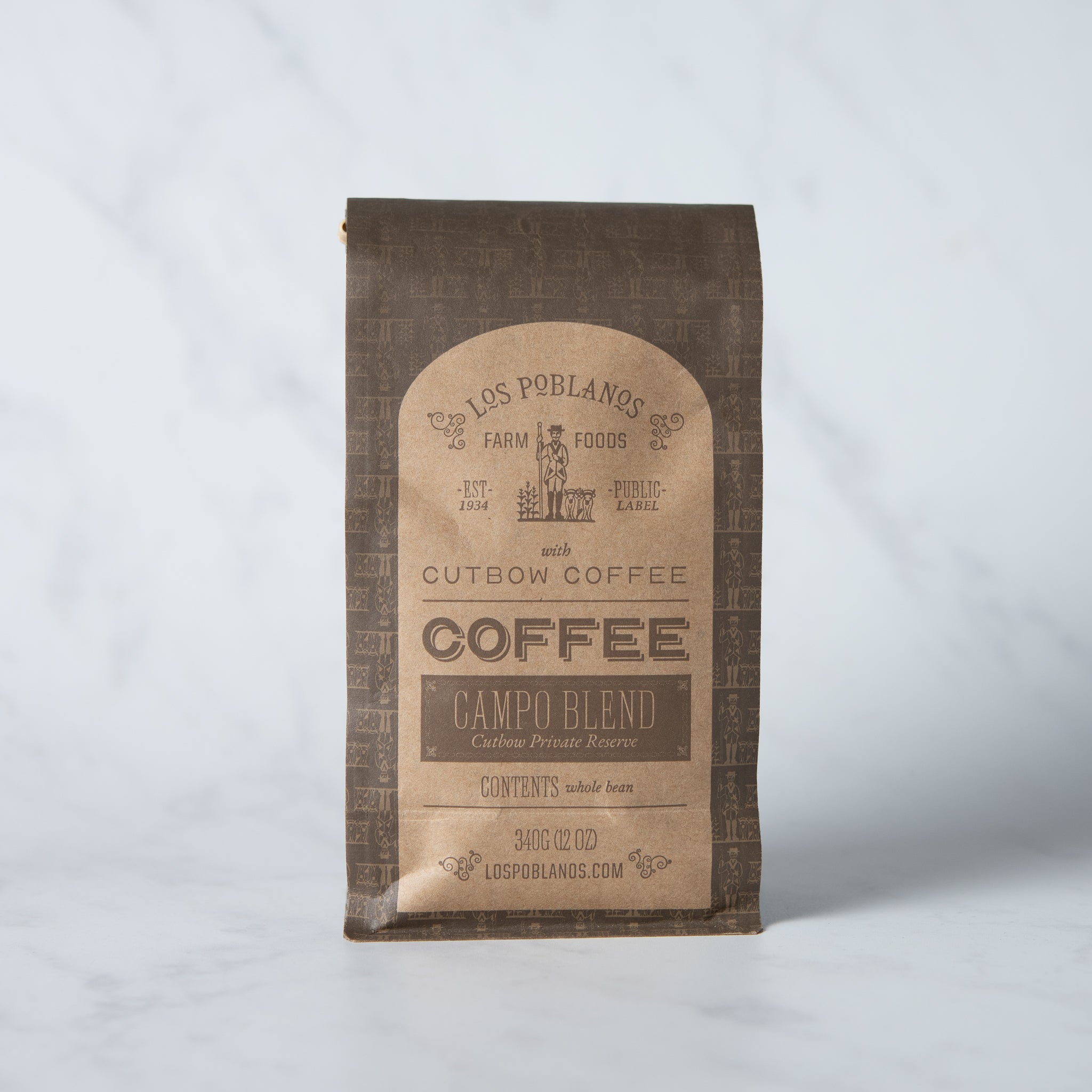 Campo Blend - Whole Bean Coffee 12oz bag | Los Poblanos Farm Shop