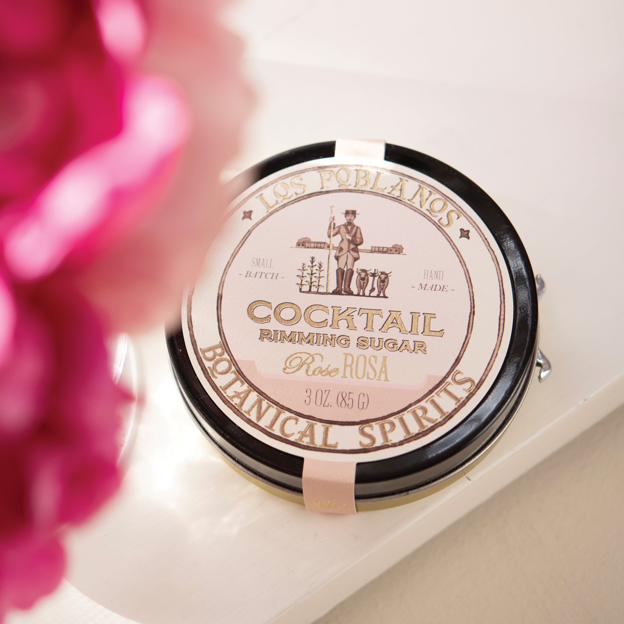 Cocktail Rimming Sugar - Rose | Los Poblanos Farm Shop