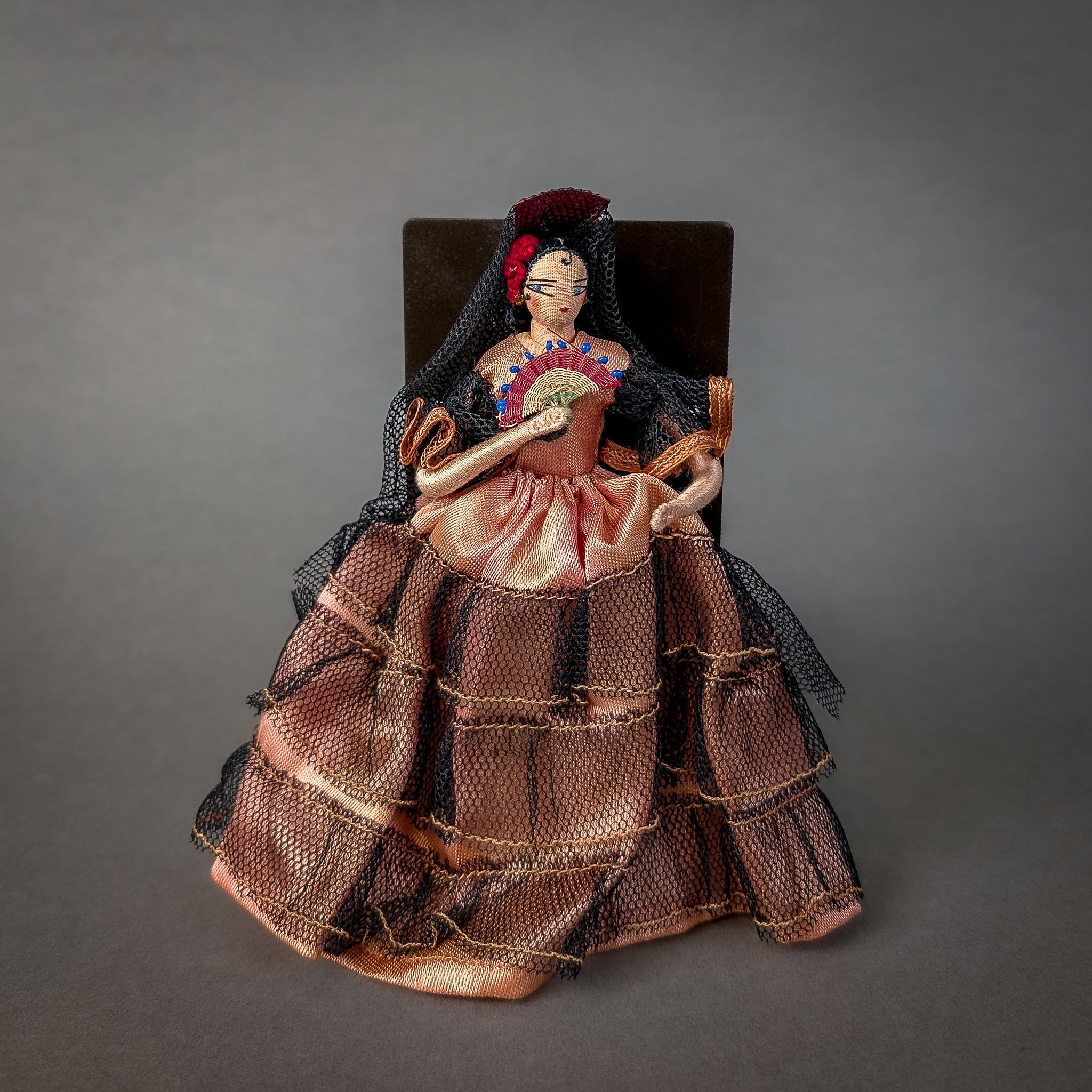 Vintage Mexican Doll, Flamenco Dancer with Fan | Los Poblanos Farm Shop