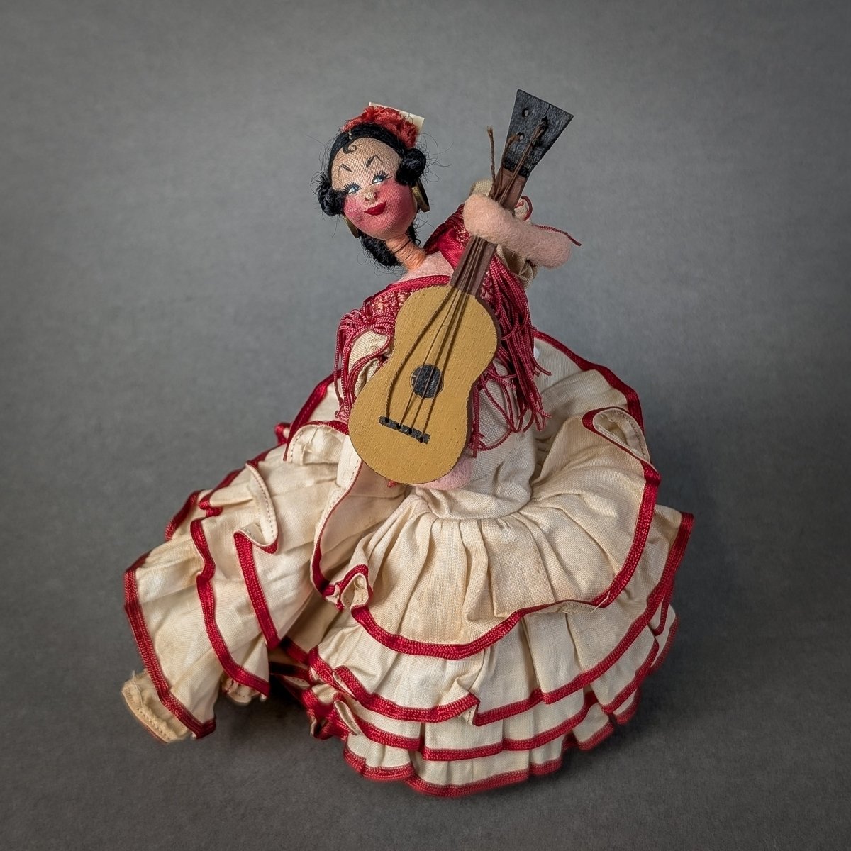 Vintage Mexican Doll, Flamenco Dancer with Guitar | Los Poblanos Farm Shop