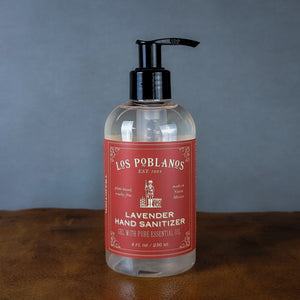 Los Poblanos Lavender Hand Sanitizer 8oz bottle with pump