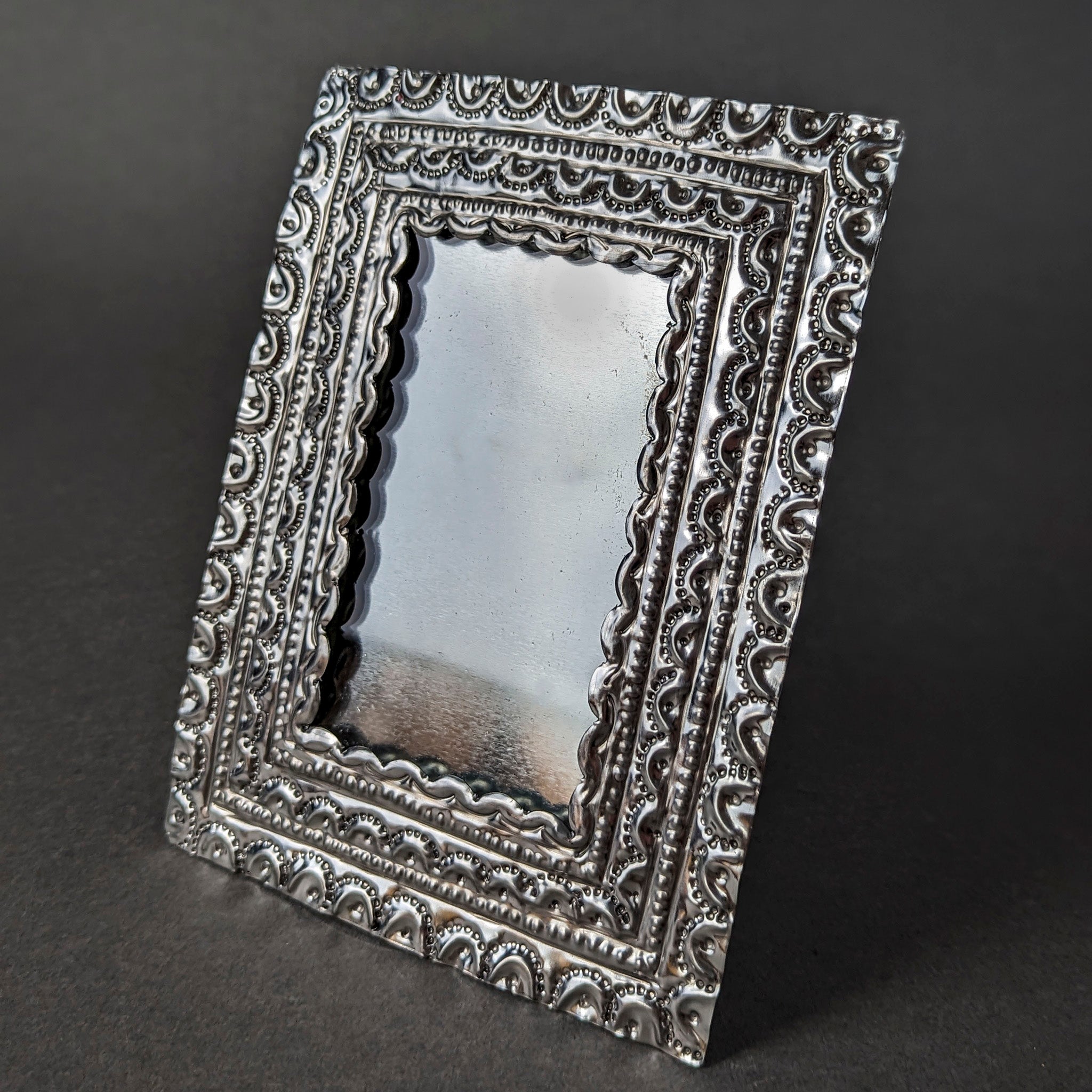 Mexican Punched Tin Picture Frame