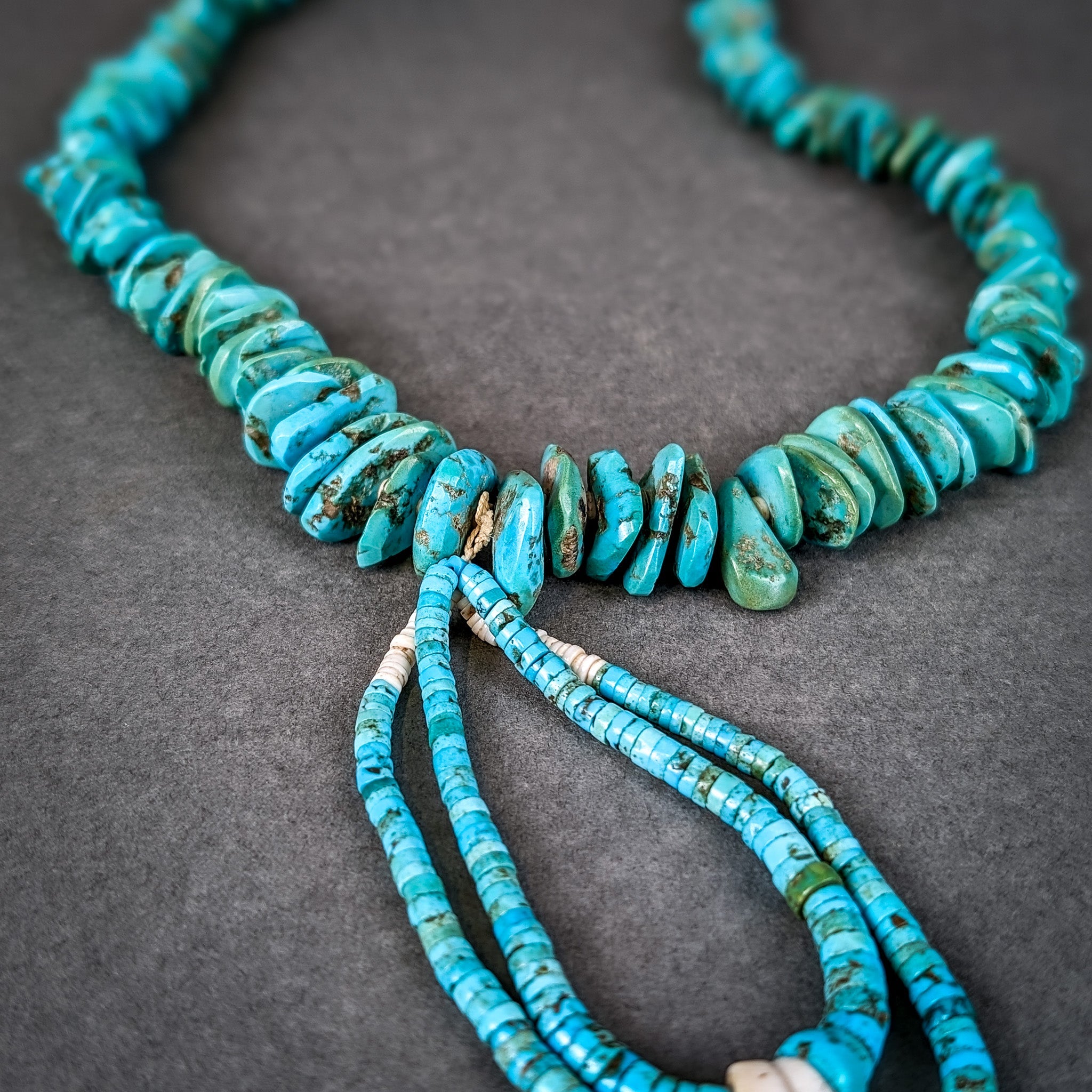 Fox Turquoise Heishi Necklace | Los Poblanos Farm Shop
