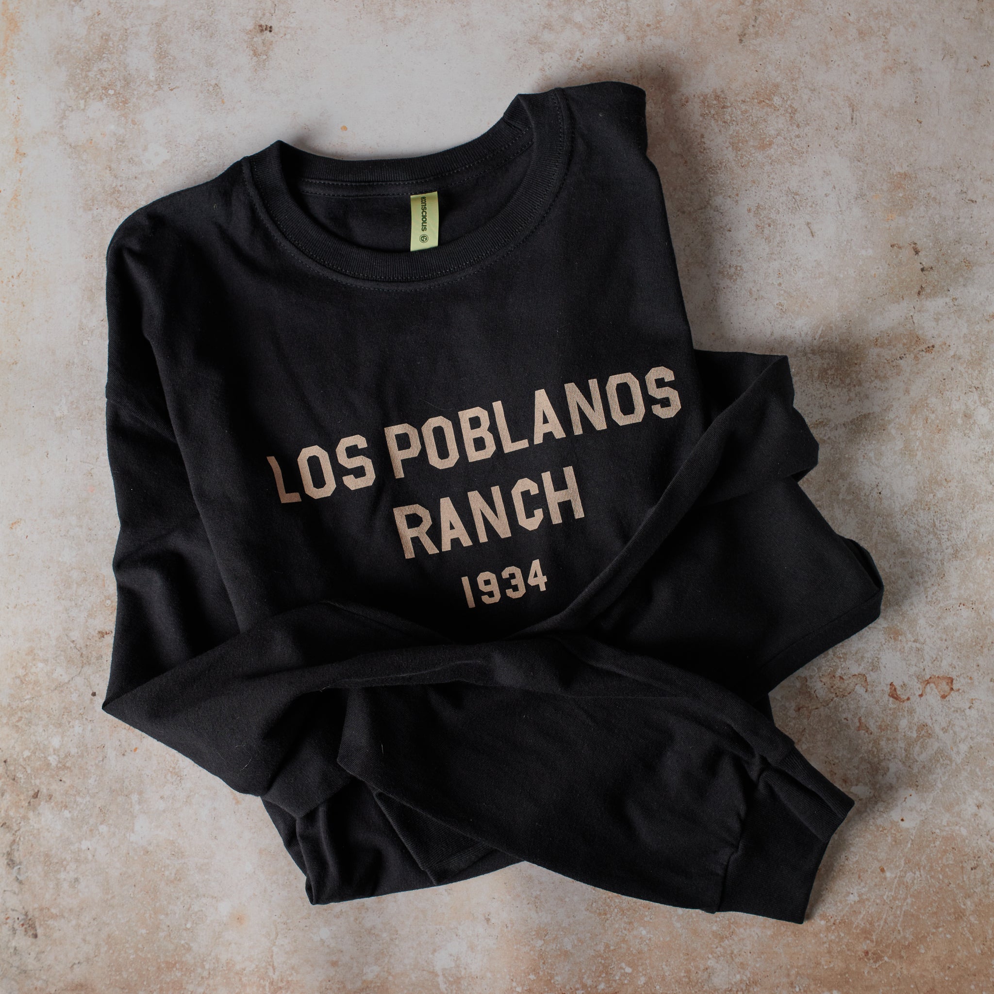 Organic LP Ranch 1934 Shirt - Black Long Sleeve | Los Poblanos Farm Shop