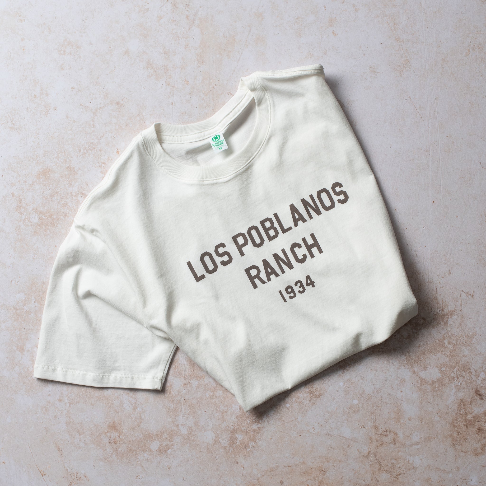 Organic LP Ranch 1934 T-shirt - Ivory Short Sleeve | Los Poblanos Farm Shop