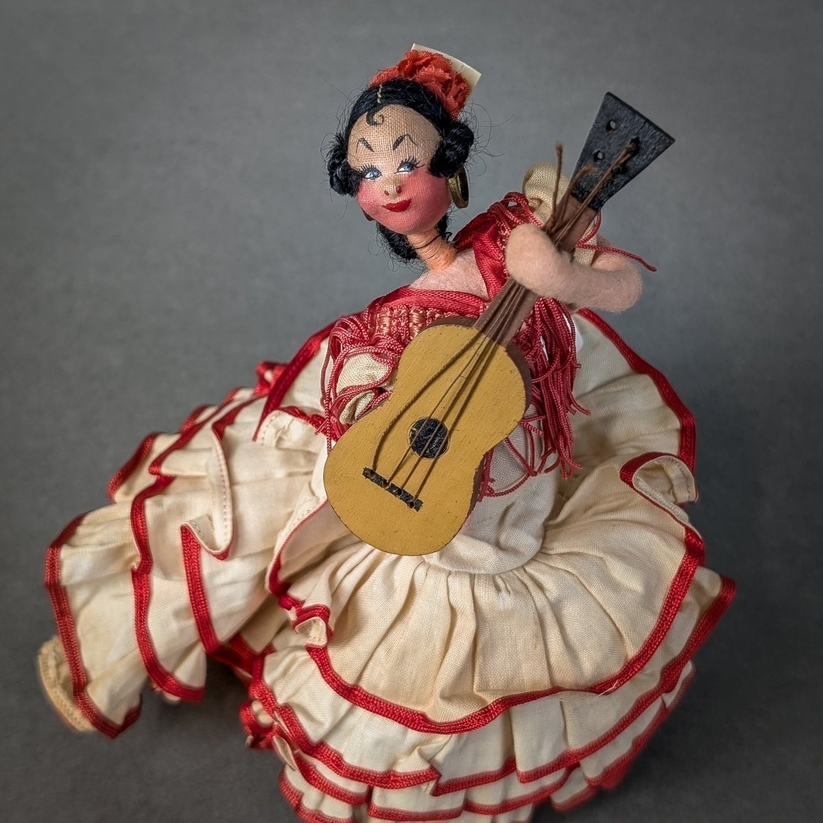 Vintage Mexican Doll, Flamenco Dancer with Guitar | Los Poblanos Farm Shop