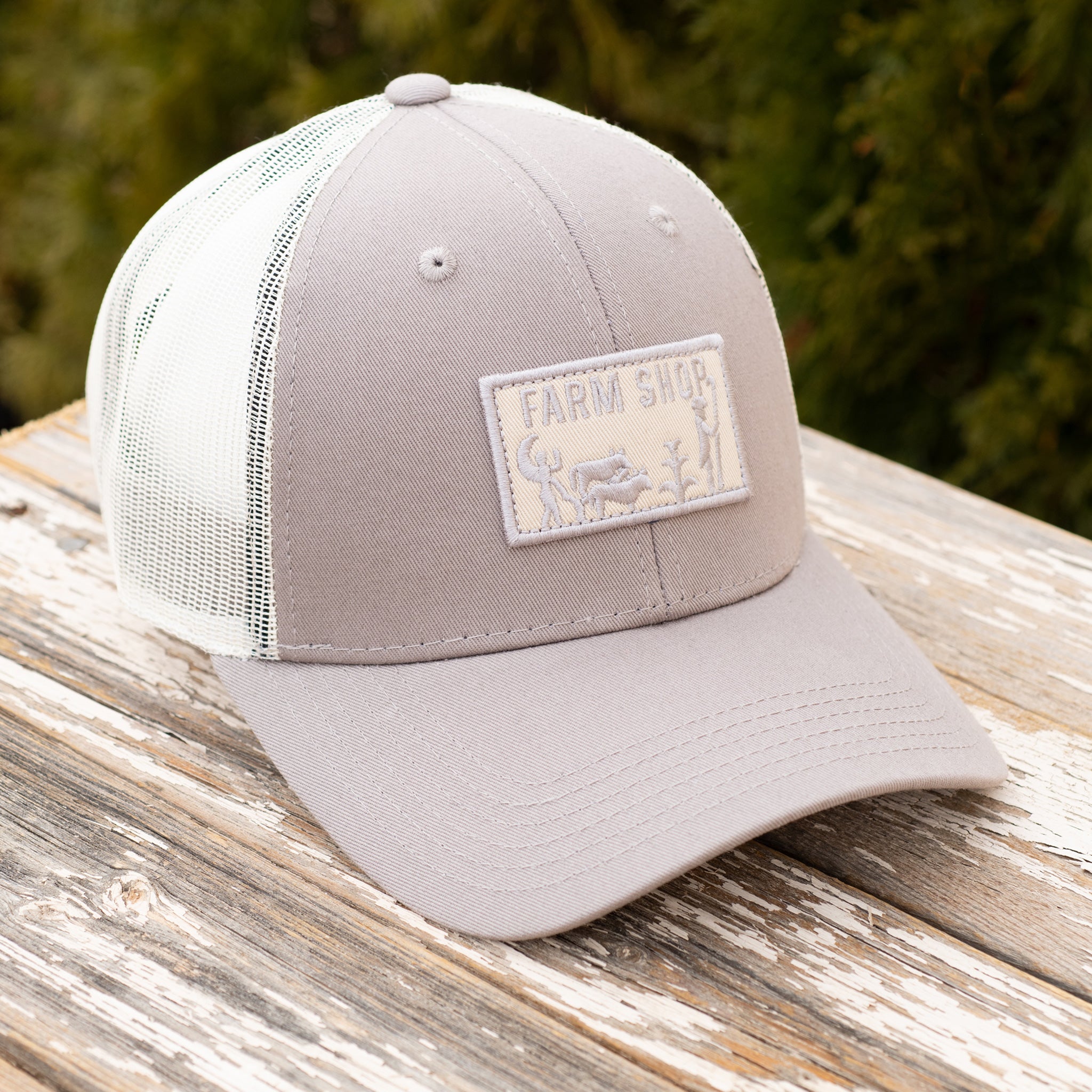 Los Poblanos Farm Shop Patch Hats - Grey/Natural