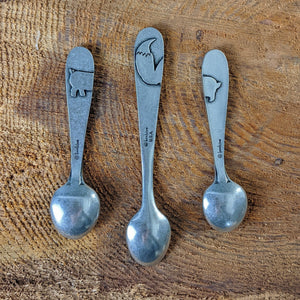 Beehive Handmade Hand Cast Pewter Baby Spoons