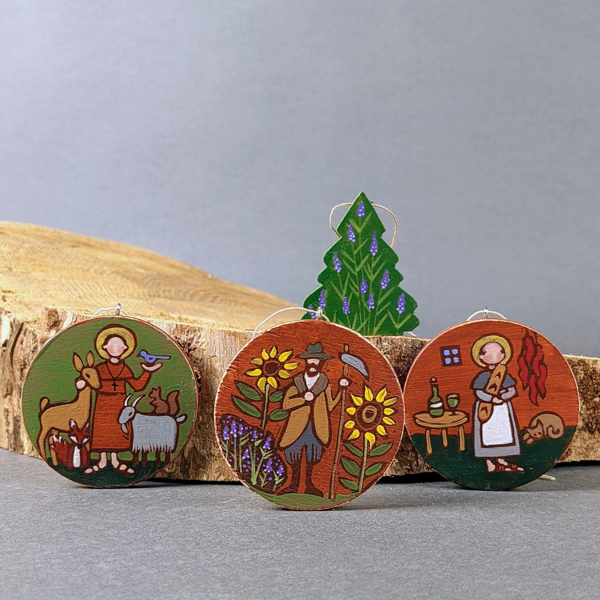 Hand-painted Wooden Ornaments by Jone Hallmark