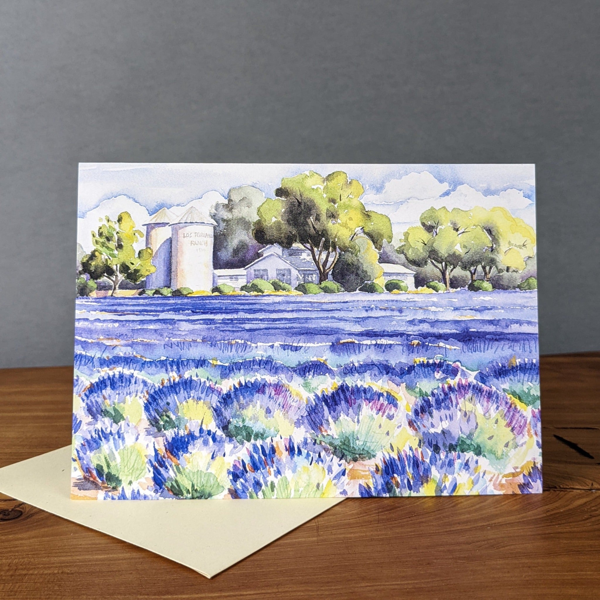 Lavender Field Greeting Card by NM artist, David Welch