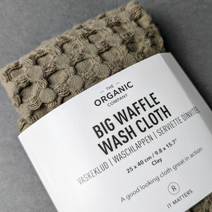 The Organic Company Waffle Wash Cloth - Clay