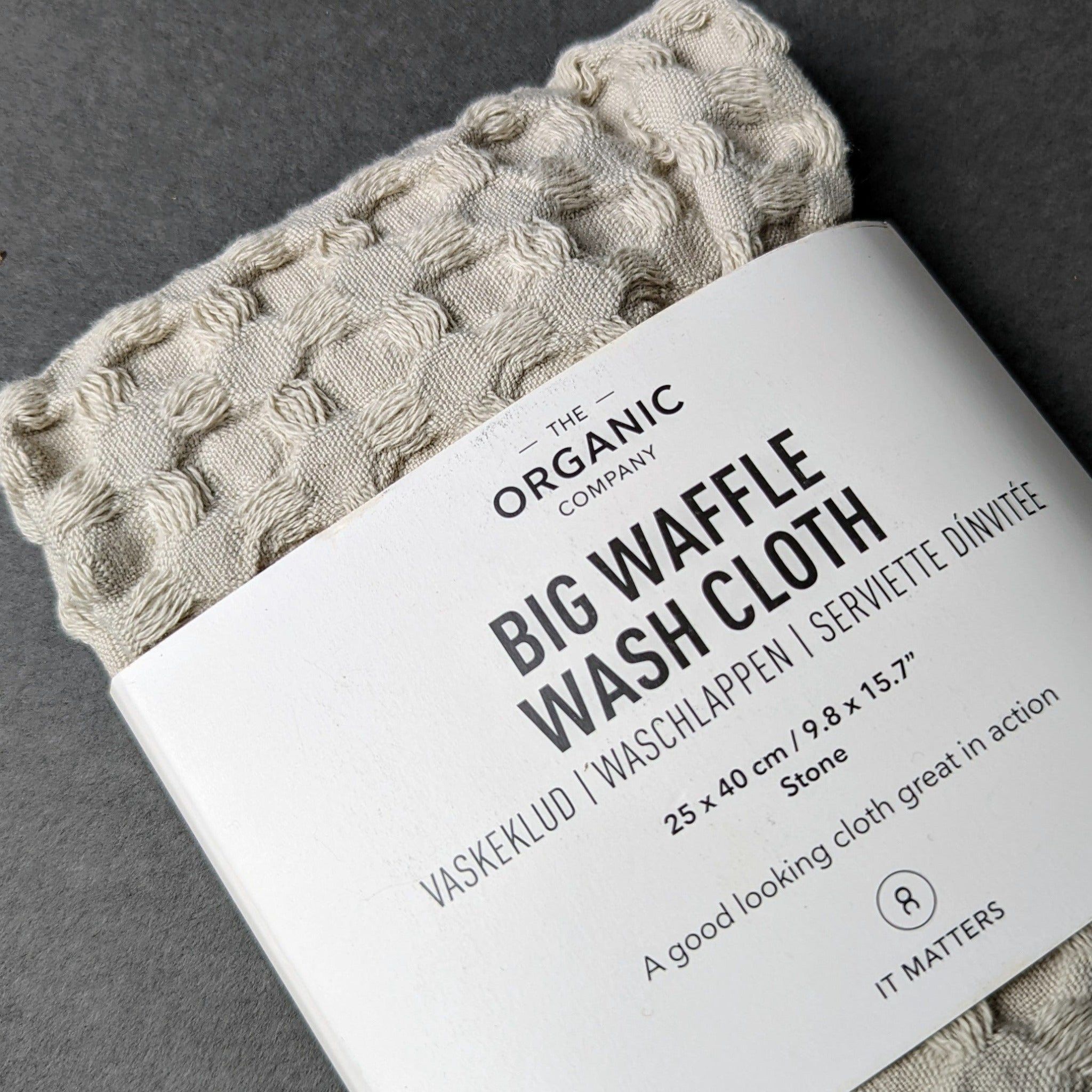 The Organic Company Waffle Wash Cloth - Stone
