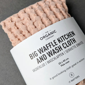 The Organic Company Waffle Wash Cloth - Pale Rose