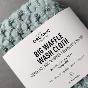 The Organic Company Waffle Wash Cloth - Dusty Mint