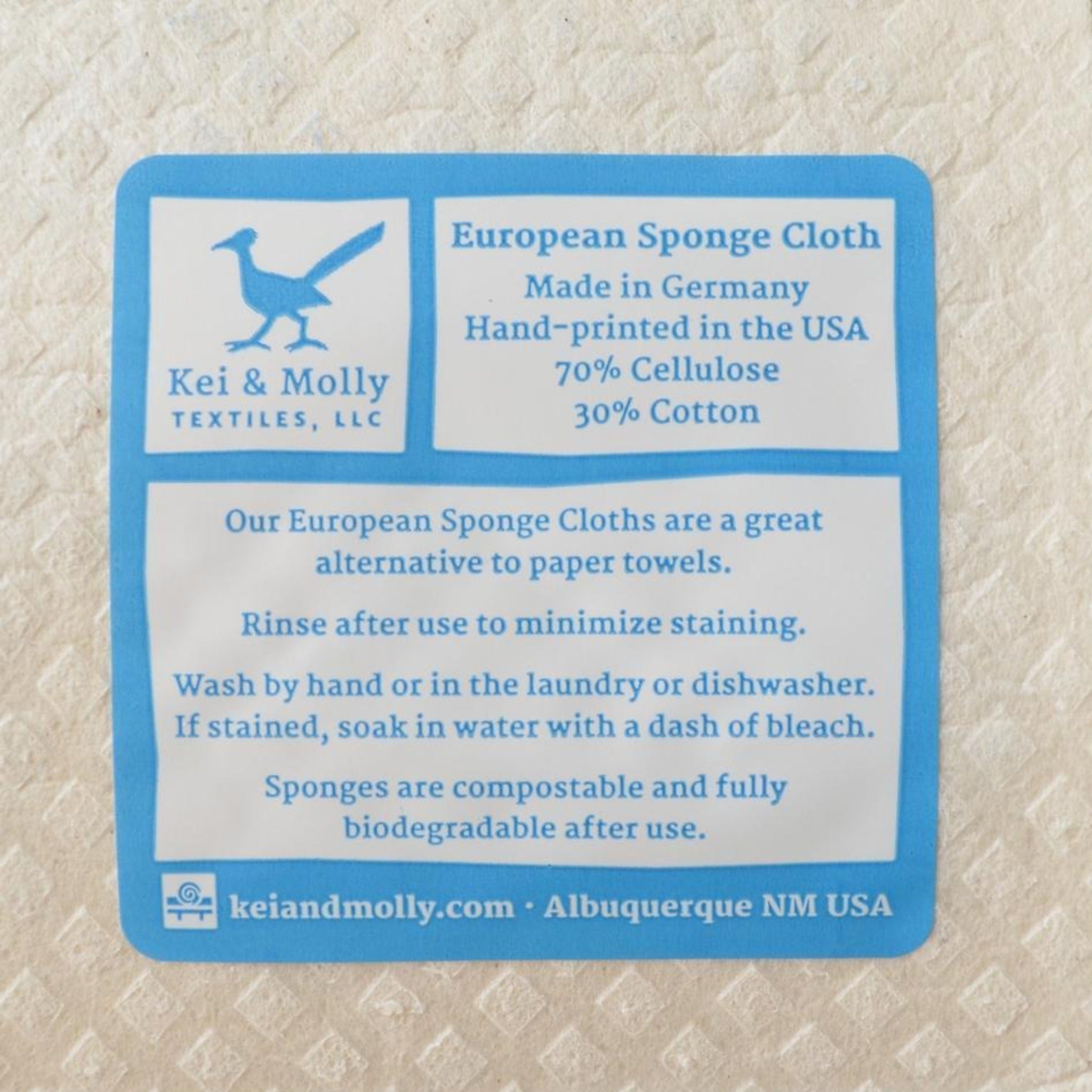 Kei & Molly Textiles European Sponge Cloths